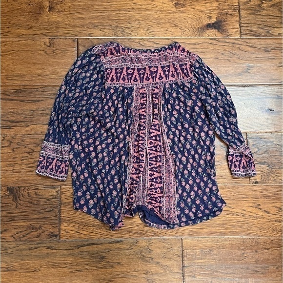 Lucky brand women’s long sleeve boho peasant blouse - Picture 2 of 8